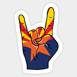 Rock On Arizona // Arizona State Flag Rock Hand Sticker